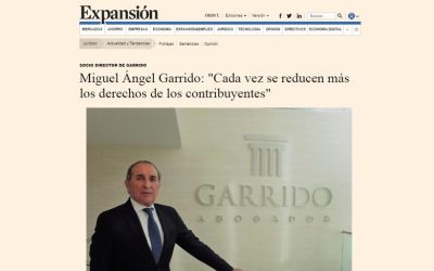 Miguel Ángel Garrido: «Cada vez se reducen más los derechos de los contribuyentes»