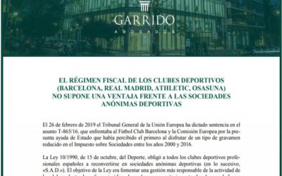 El régimen fiscal de los clubes deportivos (Barcelona, Real Madrid, Atlethic, Osasuna) no supone una ventaja fiscal sobre las sociedades anónimas