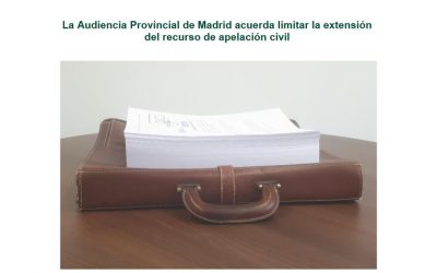 La Audiencia Provincial de Madrid acuerda limitar la extensión del recurso de apelación civil