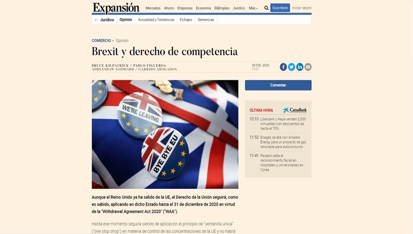 Brexit y Derecho de competencia