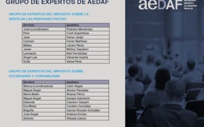 AEDAF nombra a José Pedreira Coordinador de su Grupo de Expertos del IRPF