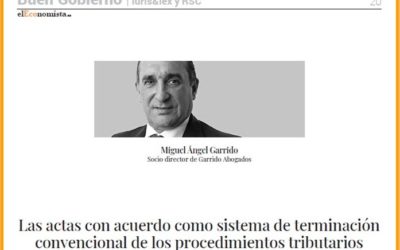 Las actas con acuerdo como sistema de terminación convencional de los procedimientos tributarios