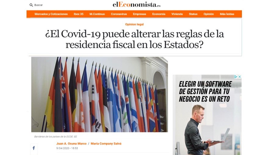 ¿El Covid-19 puede alterar las reglas de la residencia fiscal en los Estados?