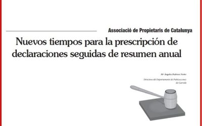 Nuevos tiempos para la prescripción de declaraciones seguidas de resumen anual