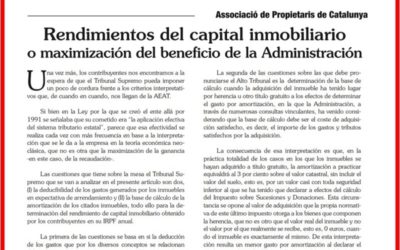 Rendimientos del capital inmobiliario o maximización del beneficio de la Administración