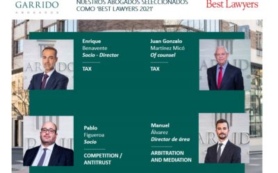 El equipo de Garrido obtiene reconocimiento en la edición española de Best Lawyers