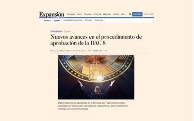 Nuevos avances en el procedimiento de aprobación de la DAC 8