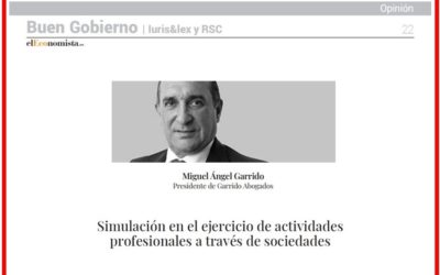 Simulación en el ejercicio de actividades profesionales a través de sociedades