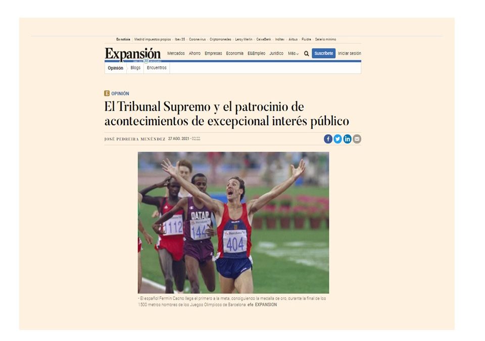El Tribunal Supremo y el patrocinio de acontecimientos de extraordinario interés público