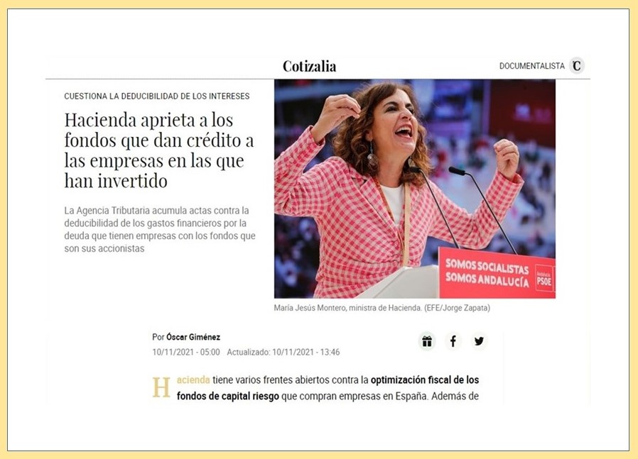 Hacienda presiona a los fondos de capital riesgo que dan crédito a las empresas en las que han invertido