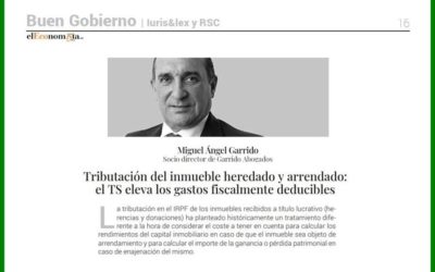 Tributación de los inmuebles heredados y arrendados: el TS incrementa los gastos fiscalmente deducibles