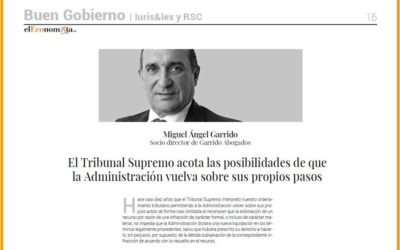El Tribunal Supremo acota las posibilidades de que la Administración vuelva sobre sus propios pasos