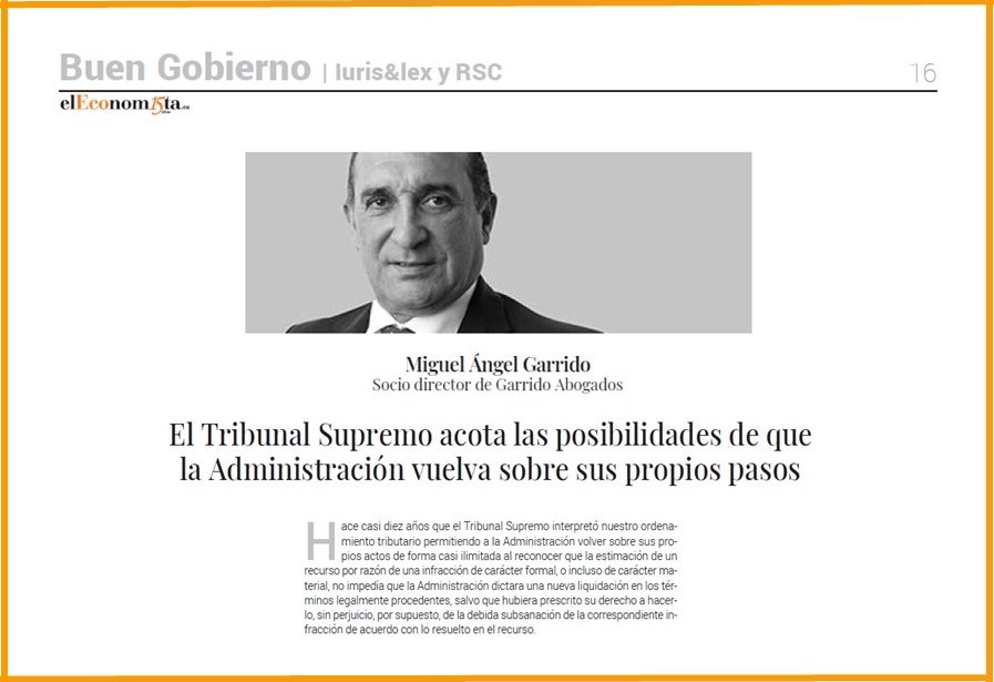 El Tribunal Supremo acota las posibilidades de que la Administración vuelva sobre sus propios pasos