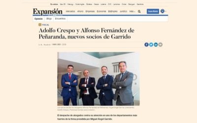 Adolfo Crespo y Alfonso Fernández de Peñaranda nuevos socios de Garrido