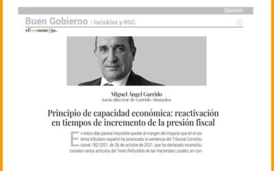 Principio de capacidad económica: reactivación en tiempos de incremento de la presión fiscal