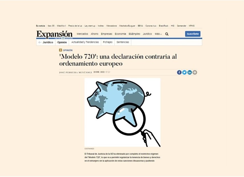 ‘Modelo 720’: una declaración contraria al ordenamiento europeo