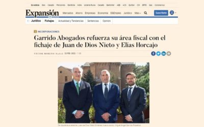 Garrido refuerza su área fiscal con el fichaje de Juan de Dios Nieto y Elías Horcajo