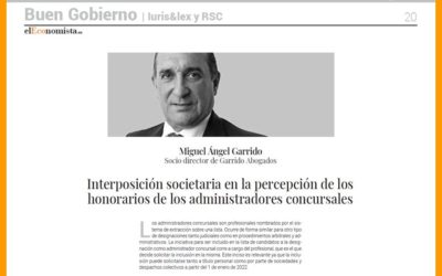 Interposición societaria en la percepción de los honorarios de los administradores concursales