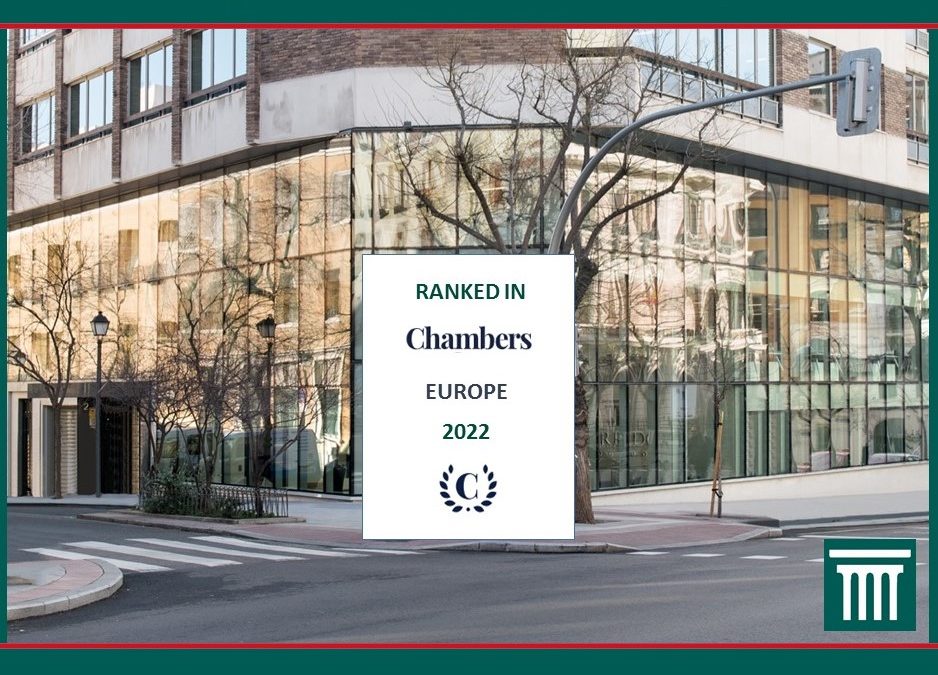 Chambers Europe 2022: Garrido de nuevo destacada entre las firmas legales españolas especializadas en tributación