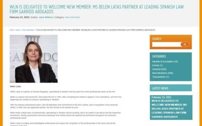 Nuestra socia Belén Latas recibe la bienvenida tras su incorporación a WLN