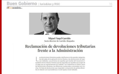 Reclamación de devoluciones tributarias frente a la Administración