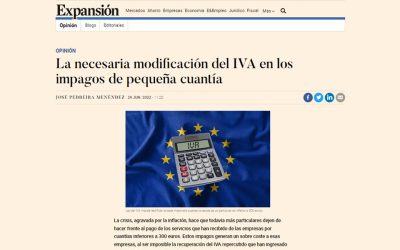 La necesaria modificación del IVA en los impagos de pequeña cuantía