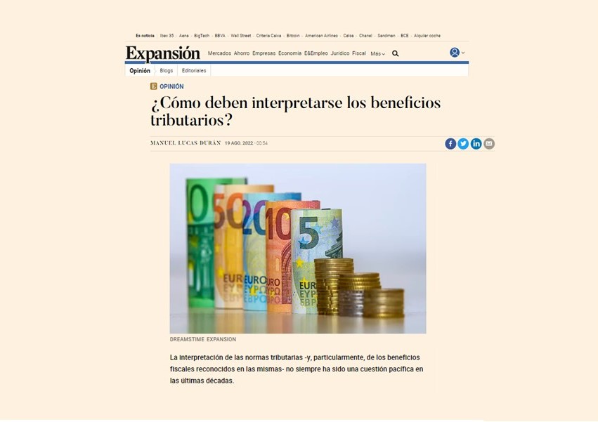 ¿Cómo deben interpretarse los beneficios tributarios?