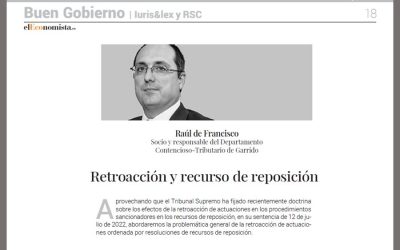 Retroacción y recurso de reposición