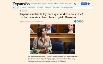 España cambia la Ley para que se devuelva el IVA de facturas sin cobrar, tras exigirlo Bruselas