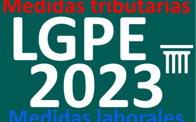 Ley de Presupuestos Generales del Estado para 2023: Medidas tributarias y laborales