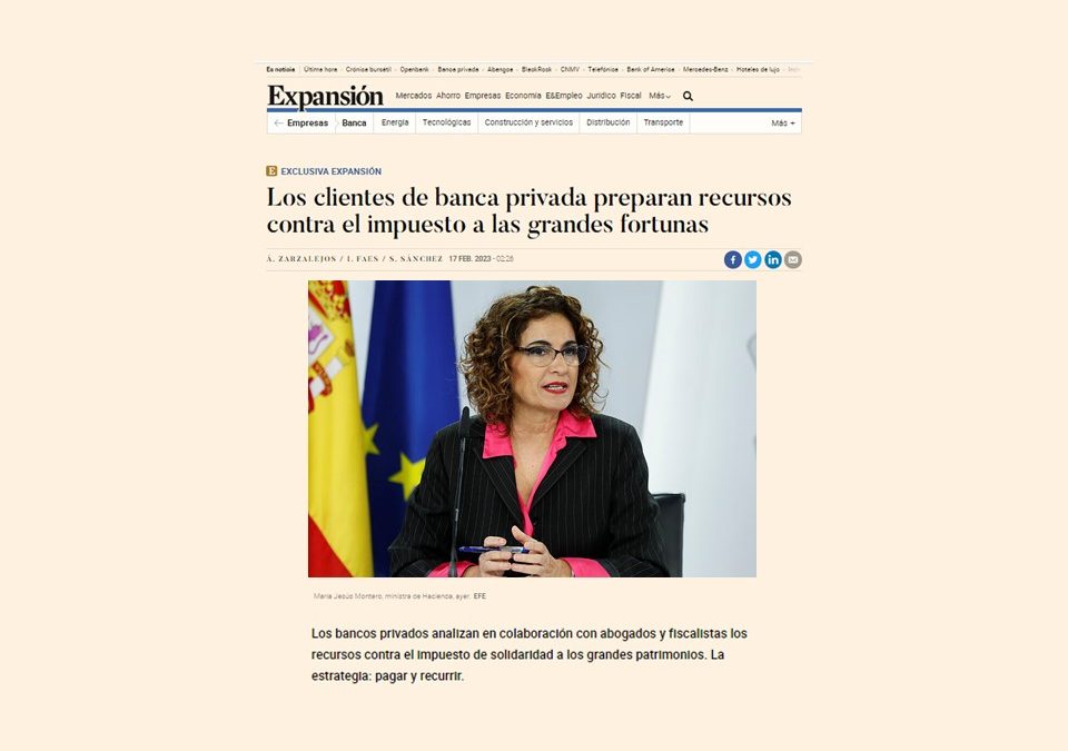 La estrategia legal unánime contra el Impuesto Temporal de Solidaridad de las Grandes Fortunas: pagar y recurrir