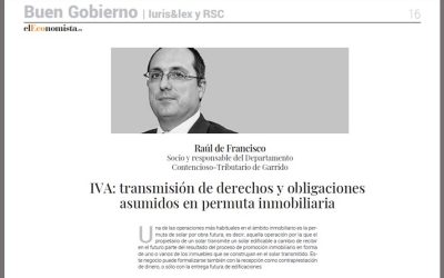 IVA: transmisión de derechos y obligaciones asumidos en permuta inmobiliaria