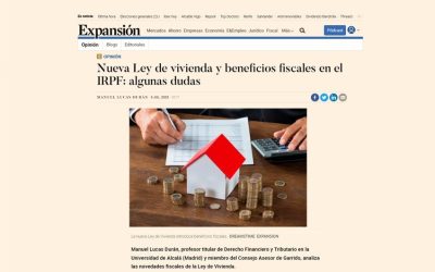 Nueva Ley de vivienda y beneficios fiscales en el IRPF: algunas dudas