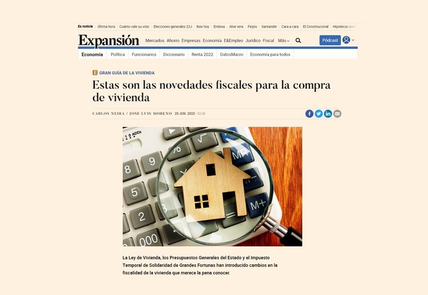 Estas son las novedades fiscales para la compra de vivienda