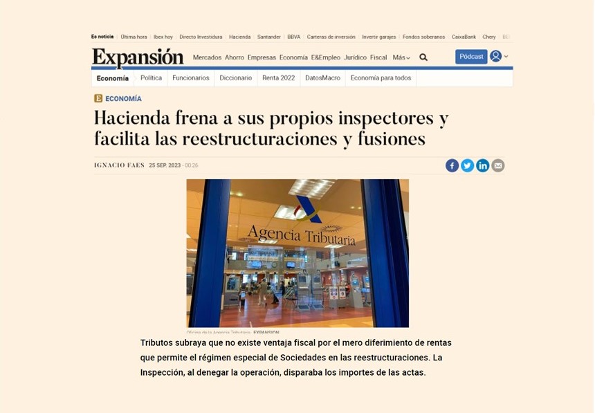 Operaciones de reestructuración