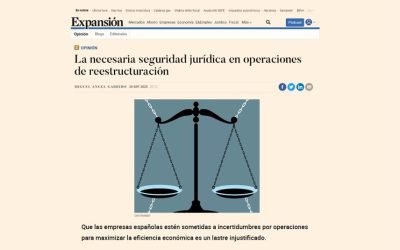 La necesaria seguridad jurídica en operaciones de reestructuración