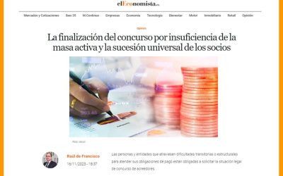 La finalización del concurso por insuficiencia de la masa activa de sociedades mercantiles no impide automáticamente la sucesión universal de los socios