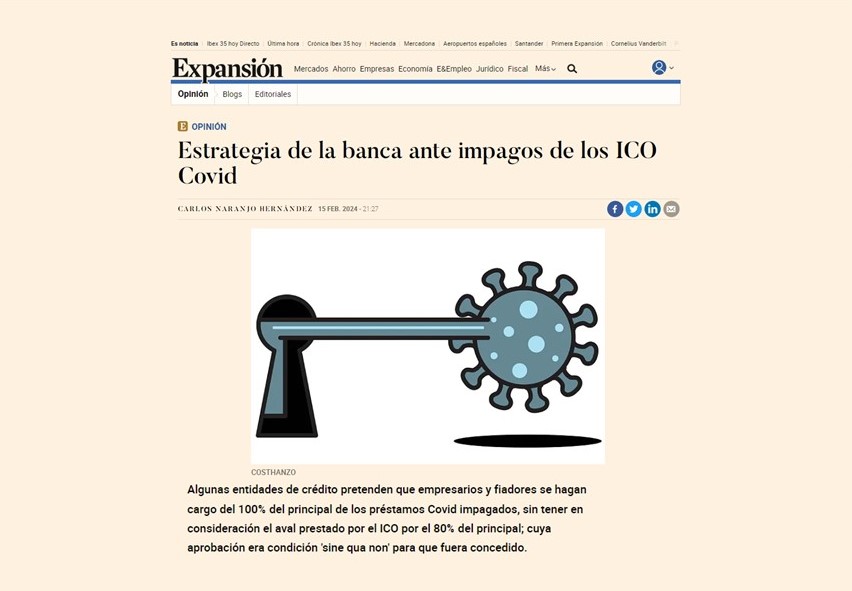 Estrategia de la banca ante impagos de los ICO Covid
