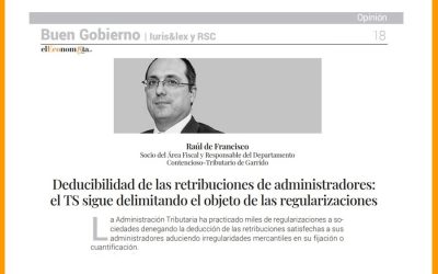 Deducibilidad de las retribuciones de administradores: el TS sigue delimitando el objeto de las regularizaciones