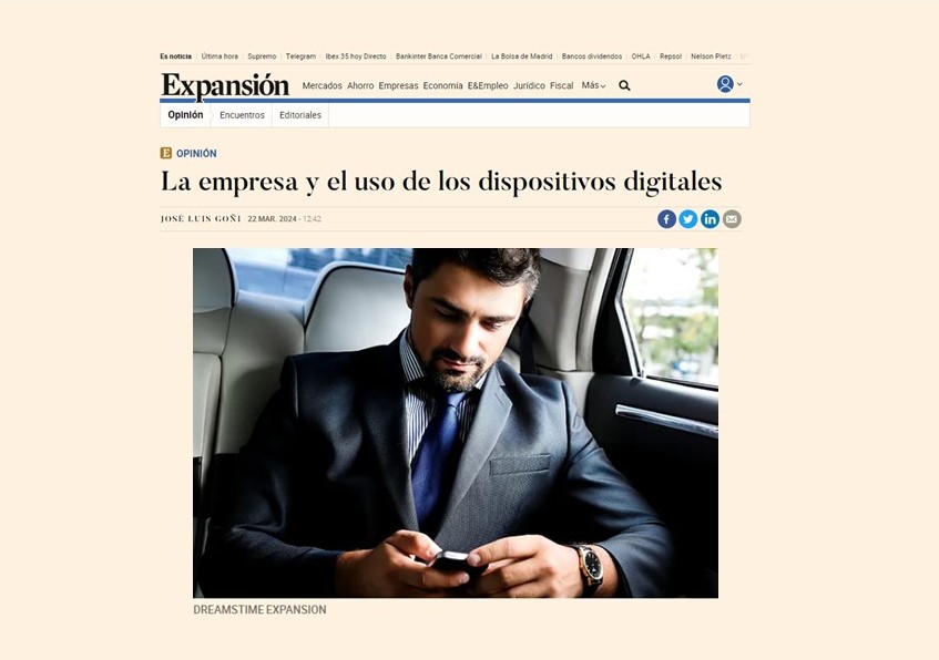 La empresa y el uso de los dispositivos digitales