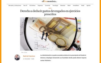 Derecho a deducir gastos devengados en ejercicios prescritos