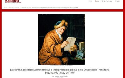 Mutualistas: la extraña aplicación administrativa e interpretación judicial de la disposición transitoria segunda de la ley del IRPF