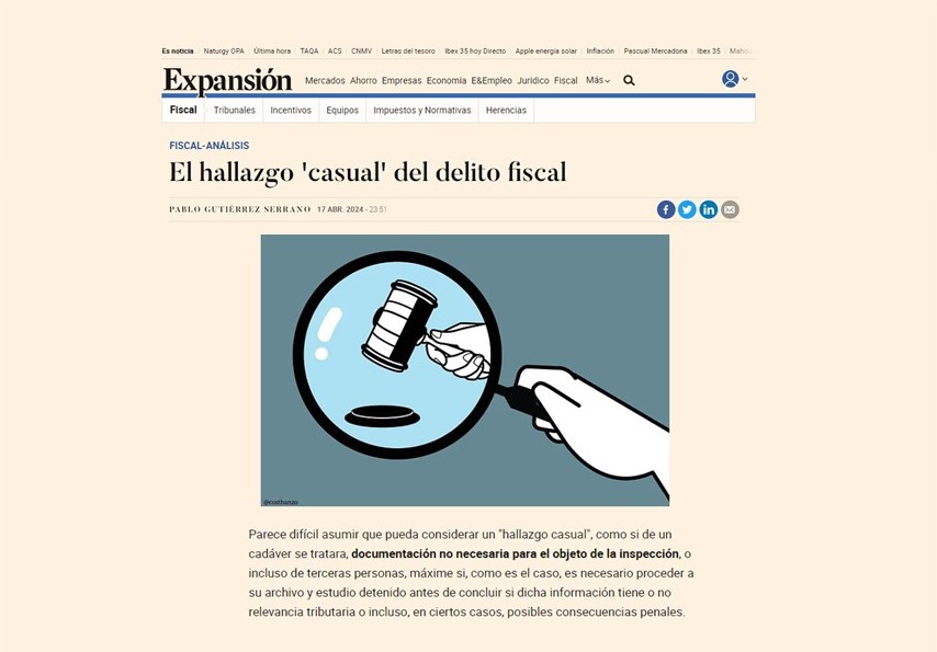 El hallazgo “casual” del delito fiscal