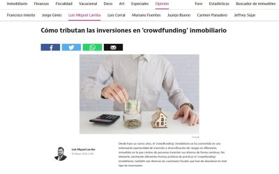Cómo tributan las inversiones en ‘crowdfunding’ inmobiliario