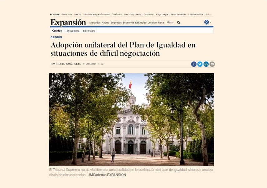 Adopción unilateral del Plan de Igualdad en situaciones de difícil negociación