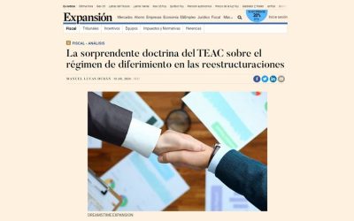 La sorprendente doctrina del TEAC sobre el régimen de diferimiento en las reestructuraciones