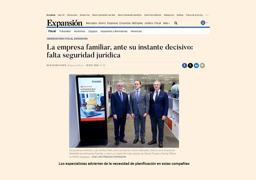 La empresa familiar, ante su instante decisivo: falta seguridad jurídica