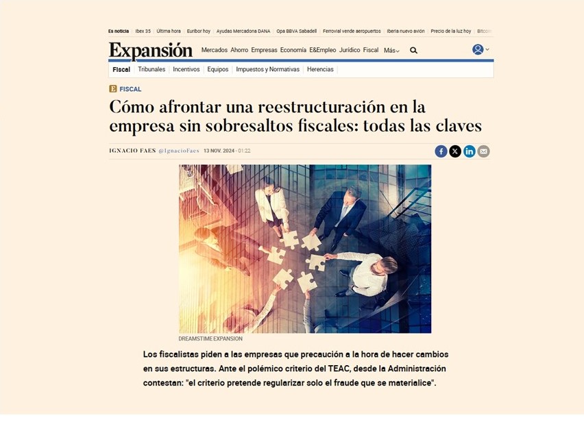 Cómo afrontar una reestructuración en la empresa sin sobresaltos fiscales