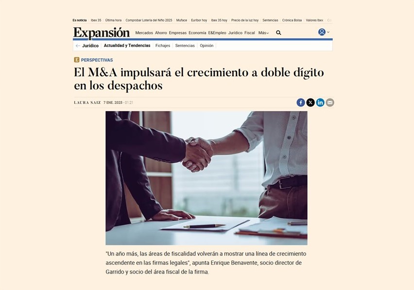 El M&A impulsará el crecimiento a doble dígito en los despachos