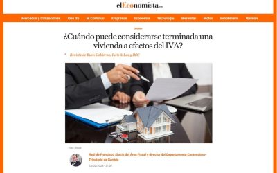 ¿Cuándo puede considerarse terminada una vivienda a efectos del IVA?